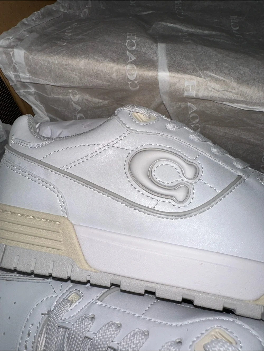 Coach Women’s Soho Sneakers with Cream Accents 👟